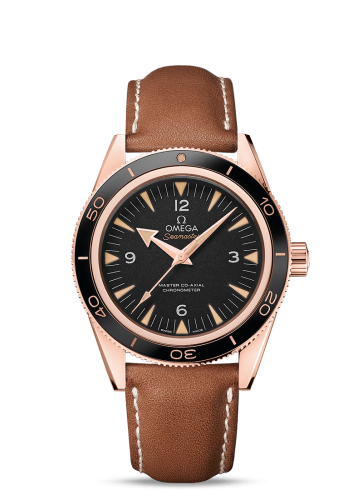 Omega Seamaster 300 Master Co-Axial Sedna Gold / Black / Strap